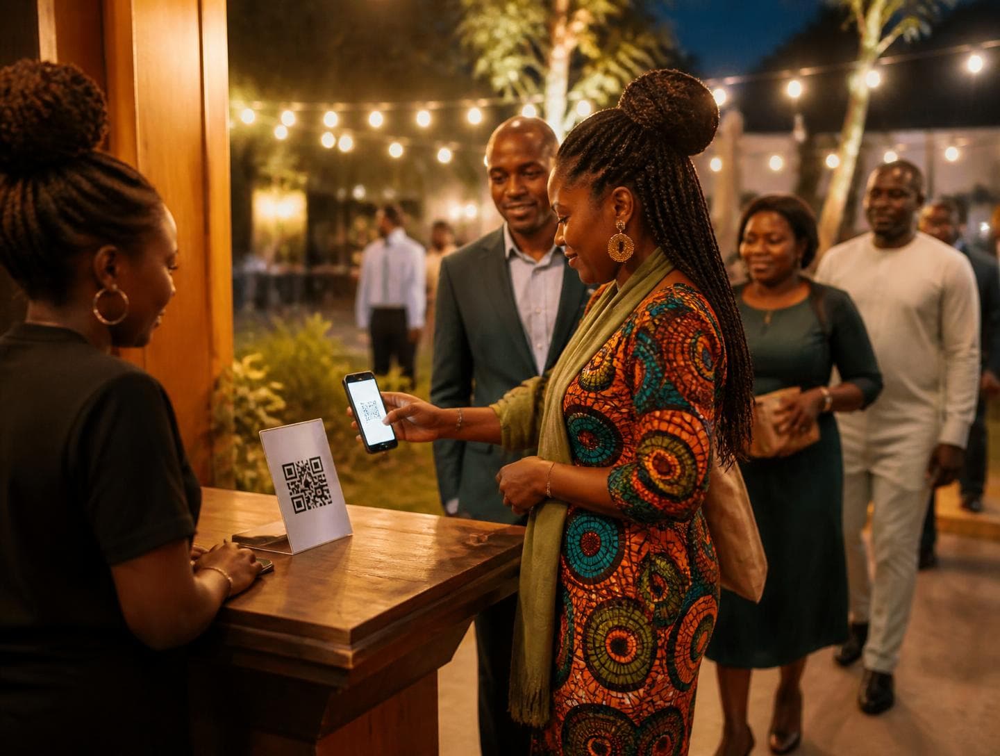 Guest scanning a check-in QR code